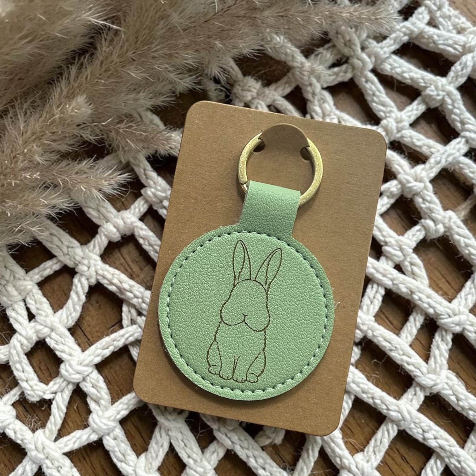 Schlüsselanhänger personalisiert - Kaninchen