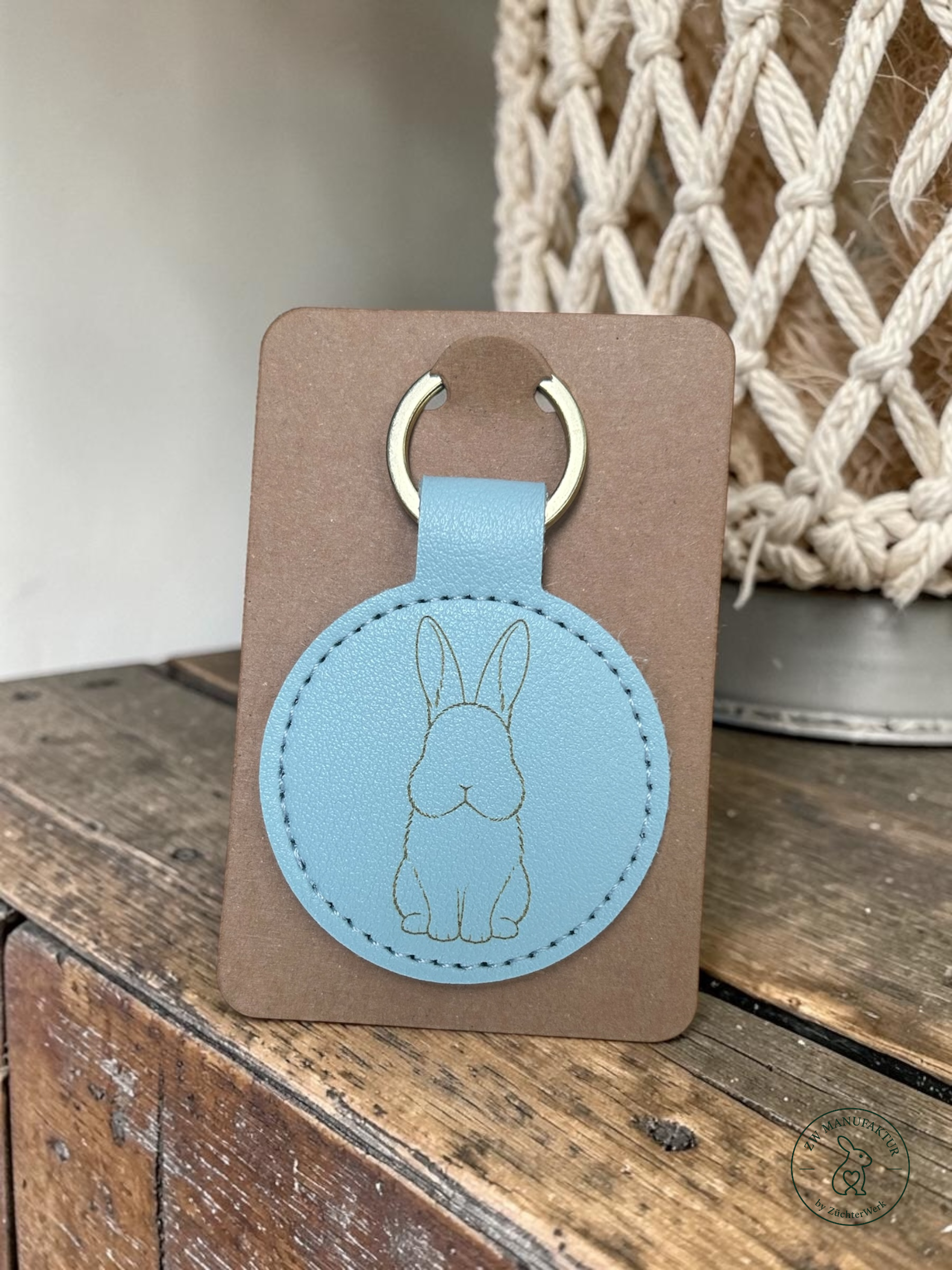 Schlüsselanhänger personalisiert - Kaninchen